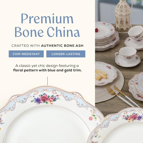 Joseph Sedgh Collection Romantic Bloom Bone China Dinnerware Set, 57-Piece - size: 20 Piece Set