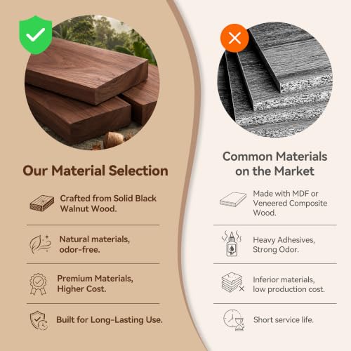Black Walnut Jewelry Box for Women, 3 Layer Top Lock Wooden Organizer Case - color: 3 Layer Top Lock