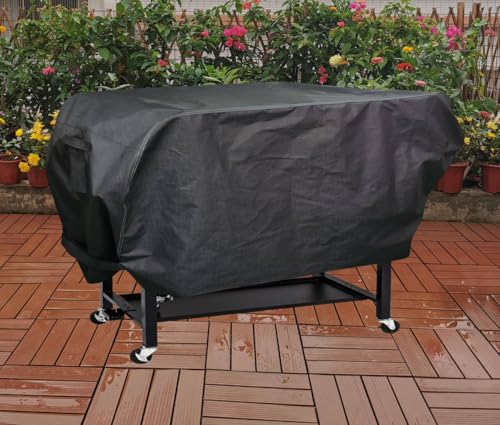 RPET Fabric Cover for Flat Griddle Cover, Black；Fit 36" griddles with Hood and Side Shelf foldeble - size: 49"*23"*29"