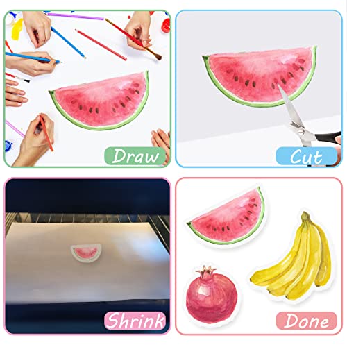 Benvo 10 Pcs Heat Shrink Plastic Sheets Shrinky Art Film Paper Shrinkable Paper Making Your Own Shrink Dinks DIY Earrings Keychains Charms Mother’s Day Father’s Day Crafts Gifts(7.9 x 5.7 inch) - size: 10 PCS A5 Shrink Paper