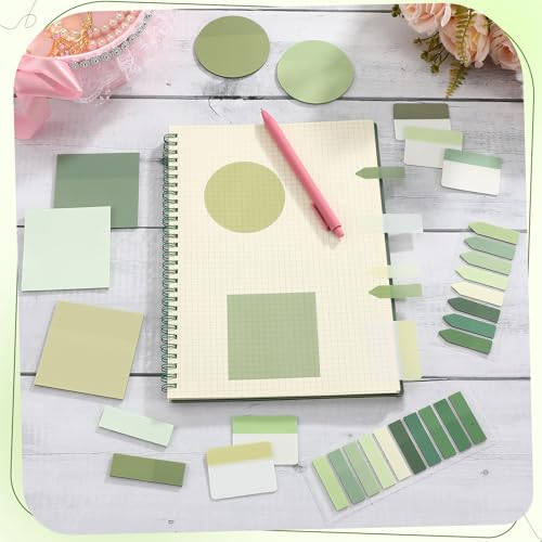 Glenmal Transparent Sticky Note Set, 910 Sheets,Sage Green - color: Sage Green