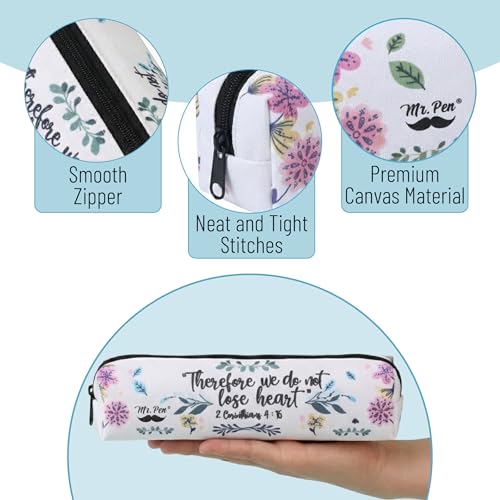 Mr. Pen- Cute Pencil Case Pouch, 2 Pack - color: White, size: 1 Pack