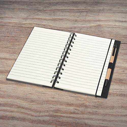 DISCOUNT PROMOS Custom Eco Block Notebooks with Pens Set of 100, Personalized Bulk Pack - Perfect for School, Office, Business, Home - Smoke - color: - Custom - Smoke, size: 10/50/100 notebooks