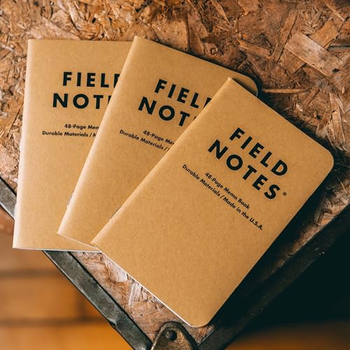 Field Notes: Original Kraft 3-Pack - Graph Paper Memo Books - Grid Paper 48 Page Pocket Notebooks - 3.5" x 5.5" - color: Graph Paper
