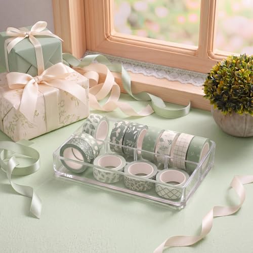 Gueevin 24 Rolls Floral Washi Tapes Set Scrapbook Supplies, Greenery - style: Greenery