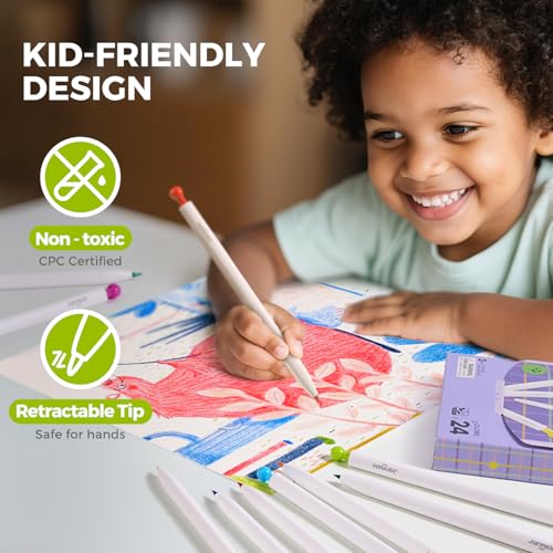 Jar Melo 24 Colors Mechanical Colored Pencils for Kids - style: 24 Color