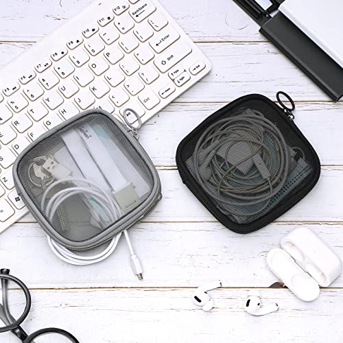 Weewooday 4Pcs Mesh Makeup Bag, Black, Gray, Small, Classic - color: Black, Gray, size: Small, style: Classic
