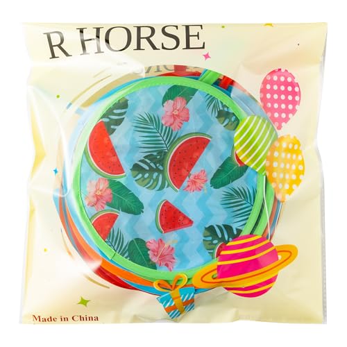 R HORSE 50Pcs Summer Hawaiian Folding Fans Bulk Tropical Handheld Fan Gifts - color: Beach