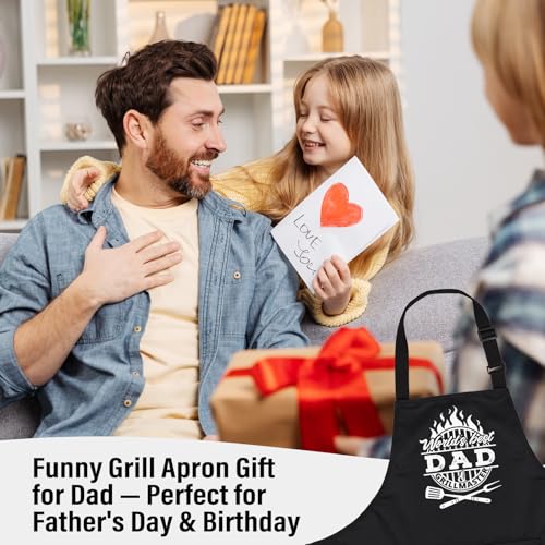 Leebbsin Gift for Dad, Cooking Apron for Dad, Best Dads Birthday Gift