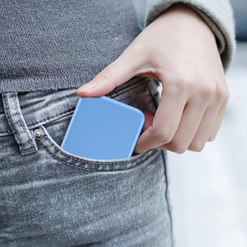Kintion Pocket Mirror, 1X/3X Magnification LED Compact Mirror (Blue) - color: Blue