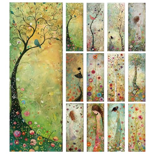 Vintage Spring Bookmarks Gifts - 120 Pcs Flower Butterfly Bookmark Paper Fairy Bird Book Marks Page Marker Clip Favors for Women Men Office Home Book Lovers Reading Home Supplies - color: Vintage Spring