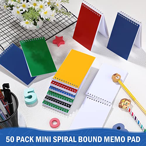 Teling 150 Pcs Pocket Notebooks Bulk Small Spiral Memo Pads 3x5'' Note Pads - color: Bright Colors, size: Lined