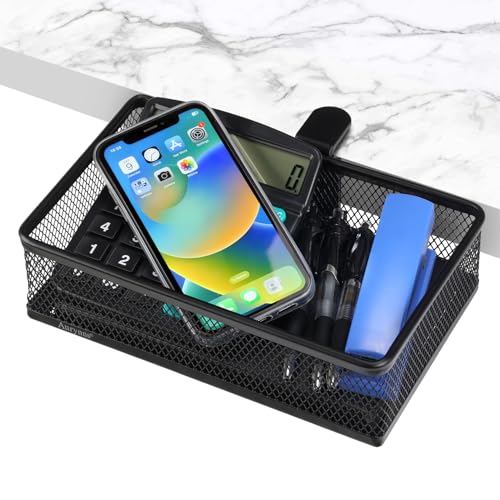 Under Desk Drawer, Clamp on Desk Organizer Under Table Hanging Desk Storage - style: Black - Small