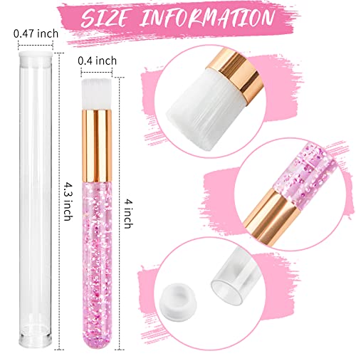 TUZAZO 40 PCS Pink Lash Shampoo Brushes with Travel Tubes - style: 20 Brushes + 20 Tubes, Pink