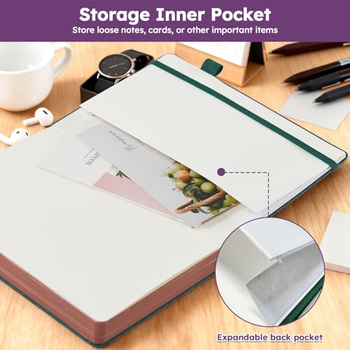 A5 Journaling Notebook, Hardcover Lined journal for Women Men writing, Note Taking, Personal Diary, 320 Pages 100GSM Thick Paper, Leather Cover Note book for School Office Supplies, 5.7'' X 8.4'' - color: 11.Purple, size: A5