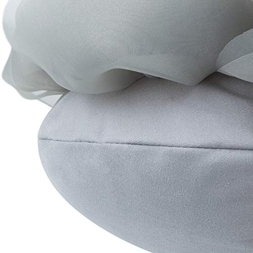 JWH 3D Flower Throw Pillow Covers, Light Gray, 12 Inch - color: Gray, size: 12" x 12" (Pack of 1)