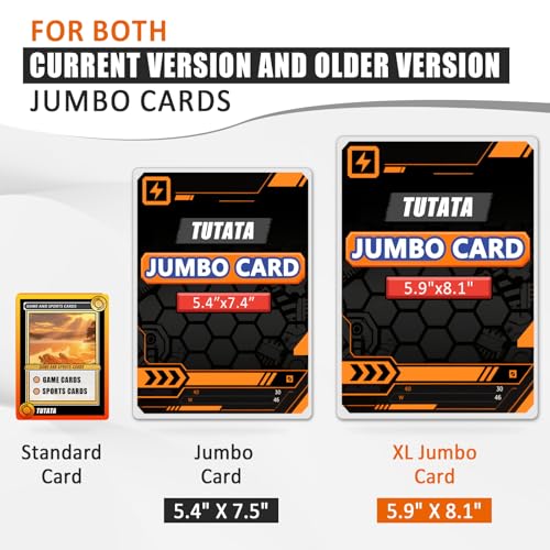 Jumbo Card Sleeves Big Card Protector Sleeves for 3 Ring Binder - 50 Pack - size: XL 5.9x8.1"