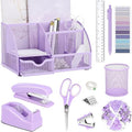 Scindaly Office Desk Accessories 12-Piece & Desk Organizers and Accessories - color: Purple