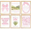 QLDENIX 6PCS 12X16in Pink Christian Canvas Wall Art Bible Verses Posters - color: Pink Bible-poster, size: 16"Lx12"W