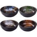 Ceramic Dipping Sauce Dishes Set of 4, 3.7'' Japanese Soy Sauce Bowls - color: YX