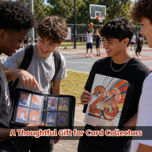 4 Pocket Trading Card Binder, 3-Ring Card Album - color: White, size: Small