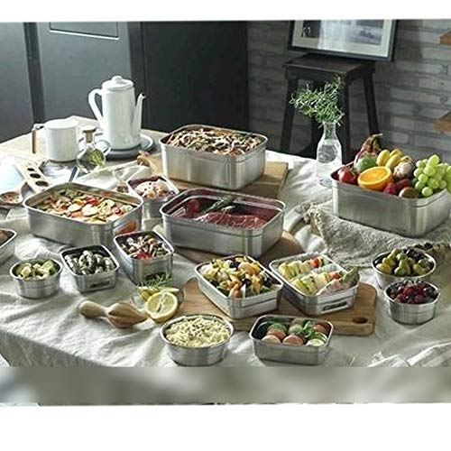 all Stainless Steel 304 Storage Sealed Container Set 3P (1.0L + 1.3L + 1.7L) for Storing Kimchi through Side Dish Vegetable Made in Korea