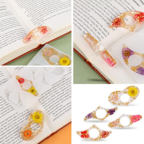 Silicone Resin Mold for Thumb Book Page Holder,Reusable Bookmark Mold Handmade Thumb Bookmark Casting Mold Silicone Mould for DIY Reading Accessory for Book Lovers Readers Students