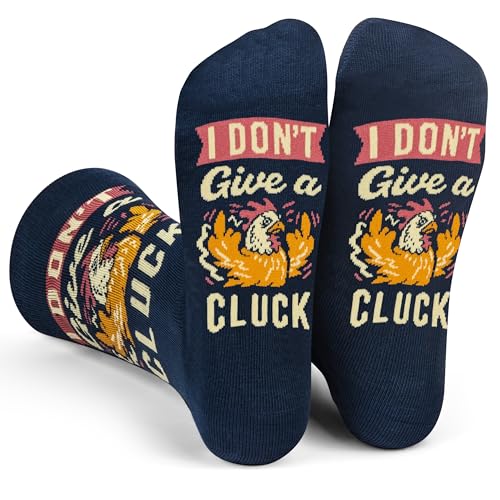 Lavley Women's Funny Socks Cute Novelty Gift for Women & Teens - color: I Don't Give a Cluck