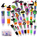 24PCS Halloween Fun Pens Mini Multicolor 4-in-1 Party Favors Pens - style: Halloween-24pcs