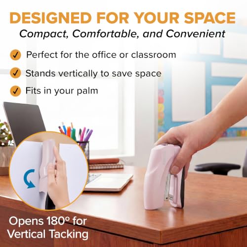 Bostitch Heavy Duty Stapler Value Pack, 40 Sheet Capacity, Pink - color: Pink