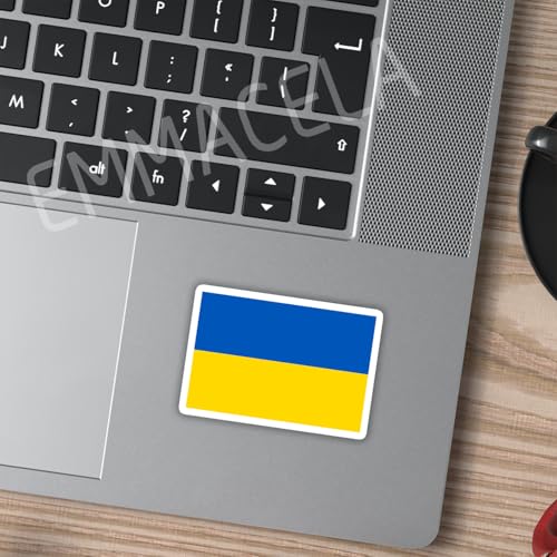 (3PCS) Ukraine Flag stickers, Countries Flag Stickers - Waterproof Vinyl Decals For Laptops, Tumblers, Water Bottles, Books, Scrapbooks, Size 3 x 2 Inch - color: Ukraine