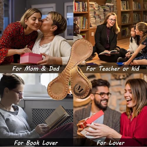 Personalized Magnetic Leather Bookmark, 26 Letter Initial Bookmarks, Multi-Functional for Women, Teachers, Book Lovers (L, Black) - color: Black, size: L