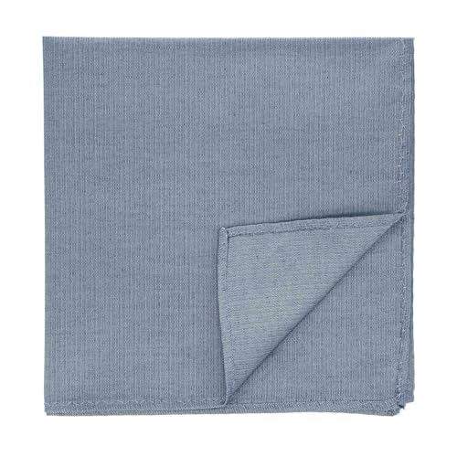 tiemart Regent Morris Neckwear Silk/Linen Pocket Square - color: Dark Blue Regency
