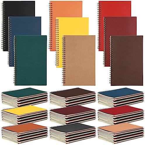 Yahenda 72 Pcs Spiral Notebooks, 1 Subject, Wide Ruled, Multi Color - color: Multi Color