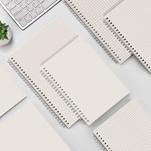 AHGXG Graph Paper Notebook Spiral 2 Pack - Large B5 Grid Notebook 7.3"X 10", 100GSM Thick Graph Grid Paper, Quad Ruled, Total 320 Pages, Transparent Plastic Hardcover Journal - color: Graph-Transparent, size: B5-2Pcs-Graph