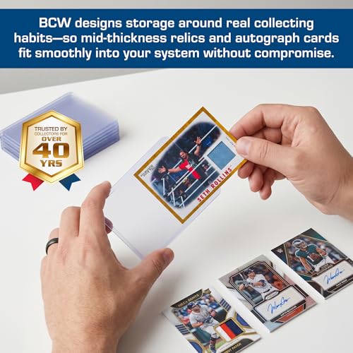 BCW 79 Pt Thick Card Topload Holders for Relic Cards, Clear PVC, 25 Count - color: 79 Pt. / 2 Mm