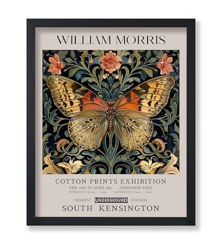Poster Master William Morris Poster - Butterfly Print - Flower Art - Botanical Art - Exhibition Artwork - Textile Piece - Moth Illustration - Floral Creation - Aesthetic Wall Print - Living Room Decor - 8x10 UNFRAMED Wall Print - color: Style-04, size: 8"