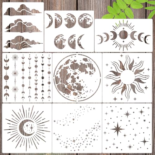 Moon Stencils for Painting Celestial Stencils Moon Phrase Stencil - style: Moon