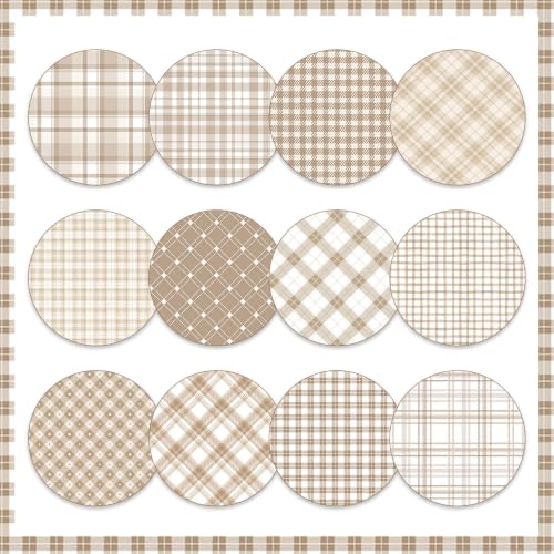 36 Sheets Scrapbook Paper 12x12 In Plaid Patterned Paper (Brown) - color: Brown