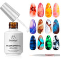 Beetles Blooming Gel Nail Polish HEMA Free with Nail Brush 1 Pcs 20ml - color: B-Clear-1