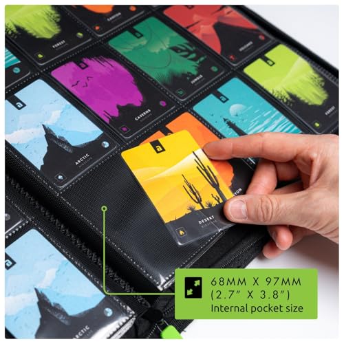 Vault X 12 Pocket Zip Trading Card Binder 480 Cards Exo-Tec (Black) - color: Black, size: 12 Pocket