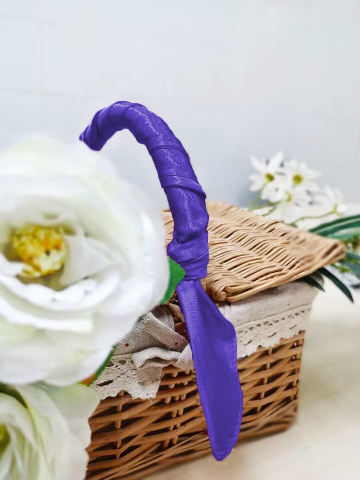 1 Piece of Square Satin Scarf Wrap Ribbon Neck Scarfs Halloween Retro Costume (23.62" x 23.62") - color: Purple