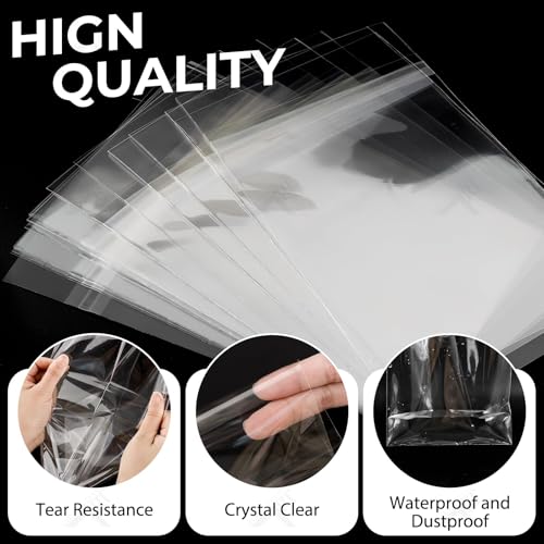 Golden State Art Clear Record Outer Sleeves,12.75x12.75 Inch,100 Pack - size: 12.75 x 12.75