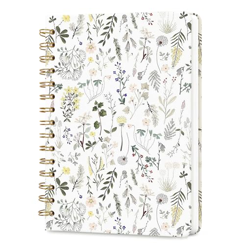Lined Spiral Journal Notebook for Work A5, 160 Pages, Leaves - color: Leaves