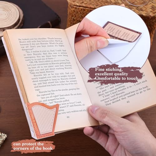 4PCS Leather Musical Instrument Bookmarks，Cute Corner Book Marks Sets for Reading，Art Read Lover Gifts for Women Men Girls Kids Reader，Pretty Book Markers for Reading, Aesthetic Gifts for Planner - style: Musical Instruments