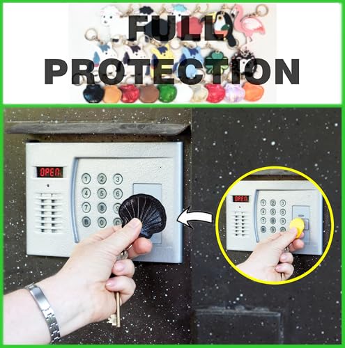 Leather Keychain holder Protective Case Compatible with Apple AirTag - color: Black
