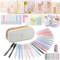 XKDOUS 58 Bible Study Supplies Journaling Kit, Bible Highlighters, Khaki - color: Khaki