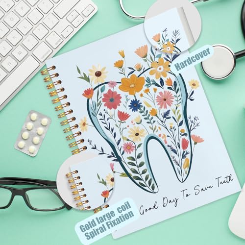 WUCHJ Dentist Gifts Notebook Journal, Dental Assistant Office Gifts for Women,Blue It's a Good Day To Save Tooth Dental Spiral Notebook Journal for Note Taking, Dentist Office Supplies, 5.5x8.3 Inch - color: It's a Good Day To Save Tooth Blue