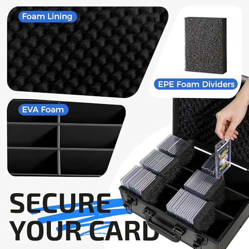 Top Loader Trading Card Storage Case for Sports Cards Graded Cards - color: Black