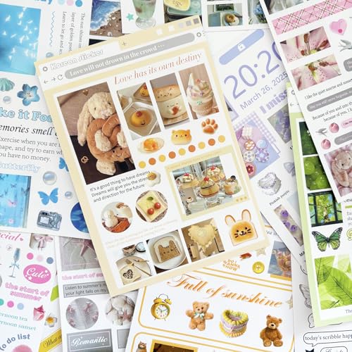 Japanese Sticker Book for Scrapbooking Supplies,Japanese Scrapbook Stickers - color: Mist